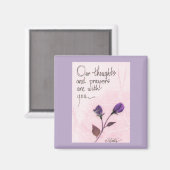 私たちの考えと祈りの言葉ことわざバラ マグネット (正面/裏面)