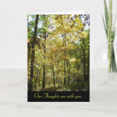 私たちの考えは、あなたと一緒に – 同情カード カード (正面)