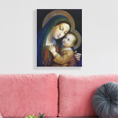 私たちの良い助言の女性の献身的なイメージ。 キャンバスプリント (インサイチュ (リビング))