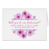 私たちの花嫁のピンクの花のカードは？ (正面横)