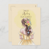 私たちの花嫁メイドの女のフローラ シーズンポストカード (正面/裏面)