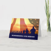 私たちの英雄を思い出す 軍事用グリーティングカード カード (正面)
