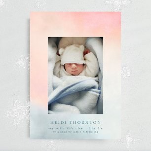 私たちの虹の縁どベビー写真ベビー誕生 案内状