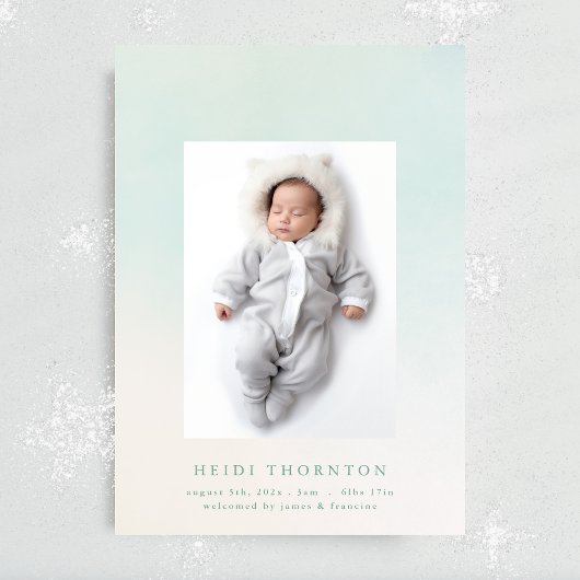 私たちの虹の縁どベビー写真ベビー誕生 案内状