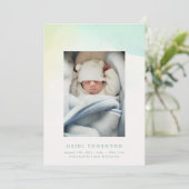 私たちの虹の縁どベビー写真ベビー誕生 案内状 (スタンド正面)