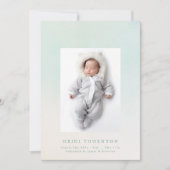 私たちの虹の縁どベビー写真ベビー誕生 案内状 (正面)