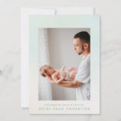 私たちの虹の縁どベビー写真ベビー誕生 案内状 (裏面)