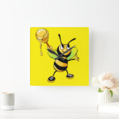 私たちの蜜蜂時計で甘い時間！ 🍯🐝 スクエア壁時計 (ホーム)