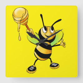 私たちの蜜蜂時計で甘い時間！ 🍯🐝 スクエア壁時計