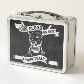 私たちの血あなたの涙ホッケーランチスズ メタルランチボックス (正面)