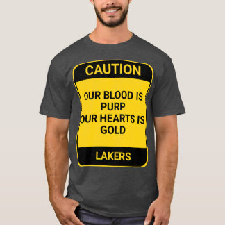 私たちの血はPURP私たちのハートは金ゴールド Tシャツ