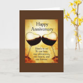 私たちの記念日おめでとう カード (黄色い花)