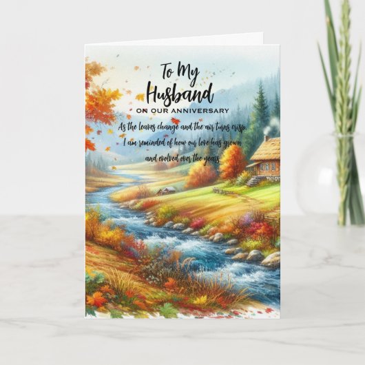 私たちの記念日に夫に サンキューカード (正面)