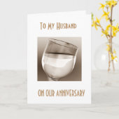 私たちの記念日に「私たちの夫への応援」 カード (黄色い花)