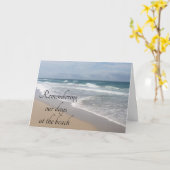 私たちの記念日は日のビーチ カード (黄色い花)