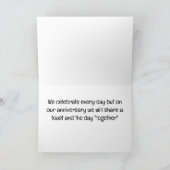 私たちの記念日シャンパンとお祝い カード (内部)