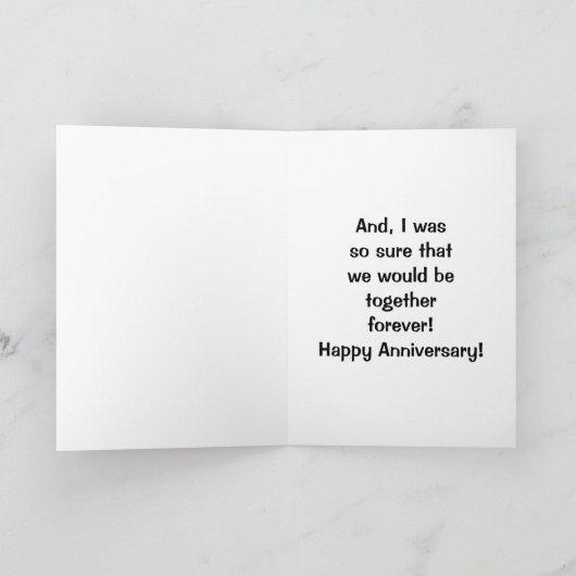 私たちの記念日"永遠に一緒に新しい" カード (内部)