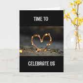 *私たちの記念日*祝う"米国" カード (黄色い花)