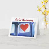 **私たちの記念日** 私たちを***お祝いしよう*** カード (黄色い花)