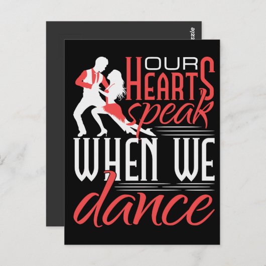私たちの話ハートときにサルサを踊る ポストカード (正面/裏面)