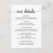 私たちの詳細素朴、結婚の脚本 エンクロージャーカード (正面)