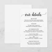 私たちの詳細, ラスティック ウェディング スクリプト エンクロージャーカード (正面/裏面)