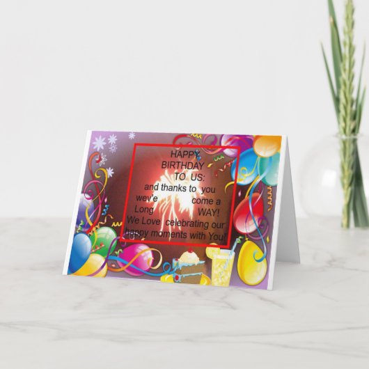 私たちの誕生日おめでとう アートプリント カード (正面)