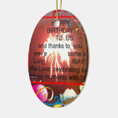 私たちの誕生日おめでとう アートプリント セラミックオーナメント (左)