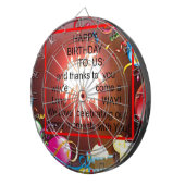 私たちの誕生日おめでとう アートプリント ダーツボード (正面右)