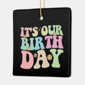 私たちの誕生日ツインズグルービーレトロ セラミックオーナメント (左)