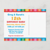 私たちの誕生日手紙はがき招待状 インビテーションポストカード (裏面)