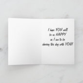 「私たちの誕生日」で、あなたが私と同じくらい多くのおもしろいを持っていることを願う カード (内部)