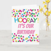 私たちの誕生日****に行く**** カード (黄色い花)