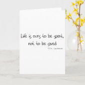 私たちの費やす引用文 カード (黄色い花)