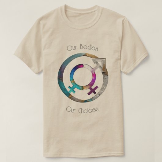 私たちの身体私たちの選択 01 Tシャツ (デザイン正面)