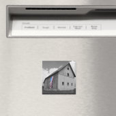 私たちの農家の旗 – 米国国旗と納屋 マグネット (インサイチュ (食洗機))