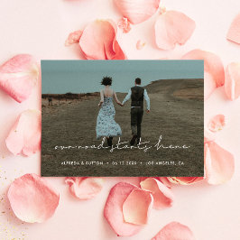 私たちの道はここからミニマルモダンリスト写真を始める 案内状