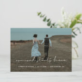 私たちの道はここからミニマルモダンリスト写真を始める 案内状 (スタンド正面)