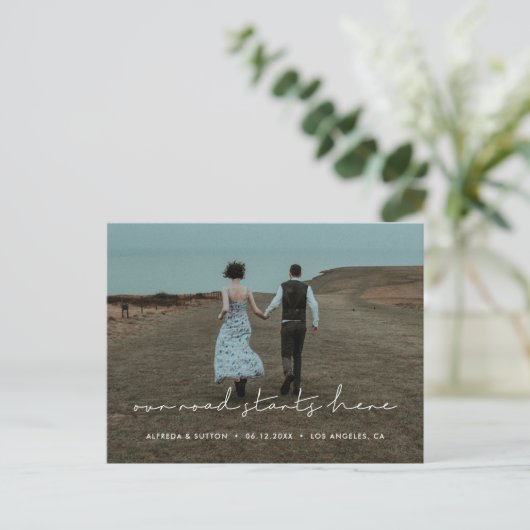 私たちの道はここから始まるミニマル写真 案内ポストカード (スタンド正面)