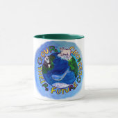 「私たちの選択」リサイクル、再利用、アースマ減らグ マグカップ (中央)