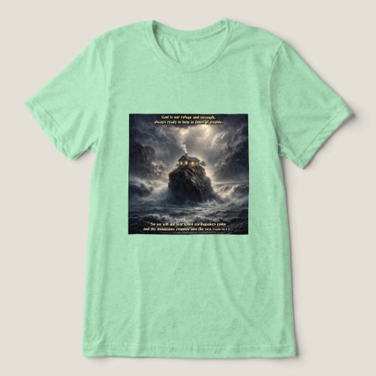 私たちの避難所と力 トライブレンドTシャツ (デザイン正面)