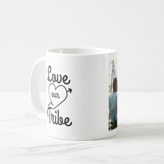 私たちの部族を写真で愛する コーヒーマグカップ (正面左)