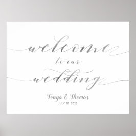 私たちの金ゴールド結婚スワッシュ書のサインへようこそ ポスター