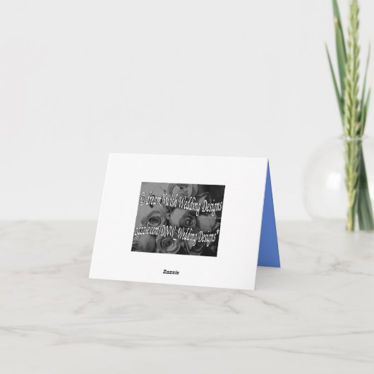 「私たちの鐘撞きのために」- 濃いターコイズの鐘/ストライプ サンキューカード (裏面)