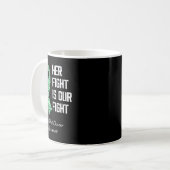 私たちの闘いは闘い 胆管がん啓発の月 コーヒーマグカップ (正面左)