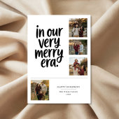 私たちの非常にメリー時代の家族4写真クリスマス シーズンカード