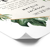 私たちの非詰め込み式の熱帯の葉へようこそ ポスター (角)