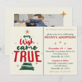 私たちの願いが叶った！里親の喜びを祝うクリスマス 招待状 (正面/裏面)