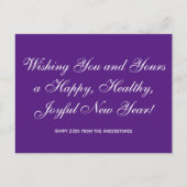 私たちの願いはシックなモダン新年をスクリプト シーズンポストカード (正面)