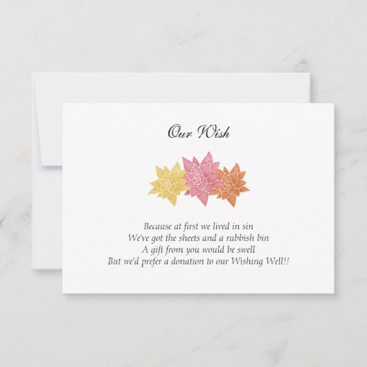 '私たちの願い' オーダーメイド ウェディングデーの招待状 招待状 (正面)